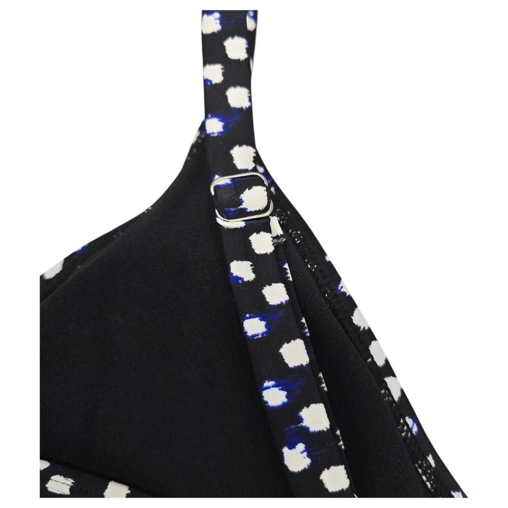 Jaclyn Smith One Piece Swimsuit Polka Dot Black White Layered Womens Size 20 - Picture 12 of 14